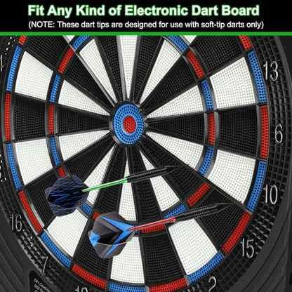 PATIKIL Darts Plastic Tip - 12 Pcs 18 Gram Soft Tip Darts Set 100 Extra Dart Tips 24 Dart Flights Wrench & Flight Protectors with Dart Case for Electronic Dartboard