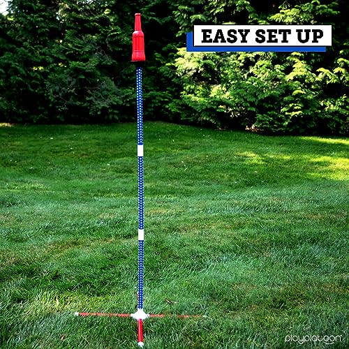 Play Platoon Bottle Jam Flying Disc Game for Teens & Adults to Play Outdoors - Fourth of July Yard Set Tailgate Party Game - color: Red, White & Blue
