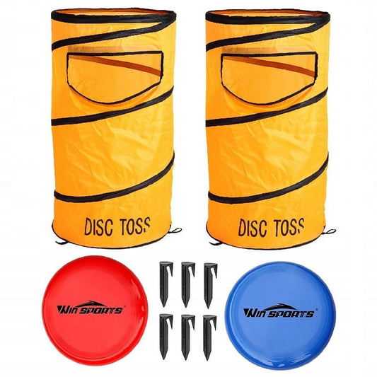 Discs Dunk Game Set, Flying Disc Toss Game, Outdoor Games, Includes 2 Disc Targets with Bean Bag & 2 Flying Discs & Carrying Case - Great for Backyard,BBQs,Tailgating