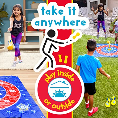 Franklin Sports Toss N Flip Darts - Indoor and Outdoor Game for Kids - Yard Toss Game with Inflatable Red + Blue Darts Included