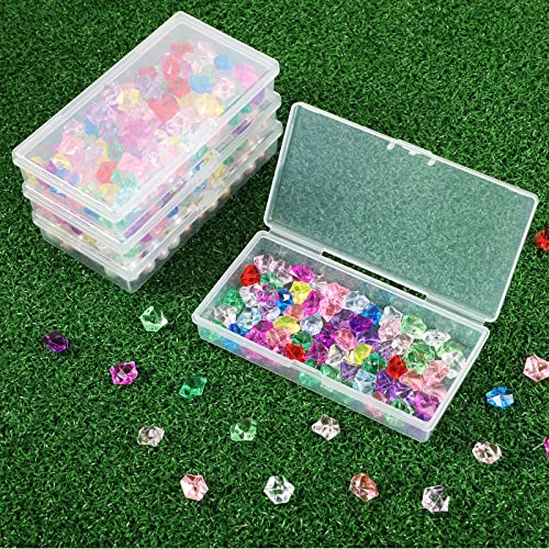 SATINIOR 24 Packs Small Clear Plastic Beads Storage Containers Box with Hinged Lid for Storage of Small Items, Crafts, Jewelry, Hardware (4.8x2.44x0.9 Inches) - size: 4.8 x 2.44 x 0.9 in