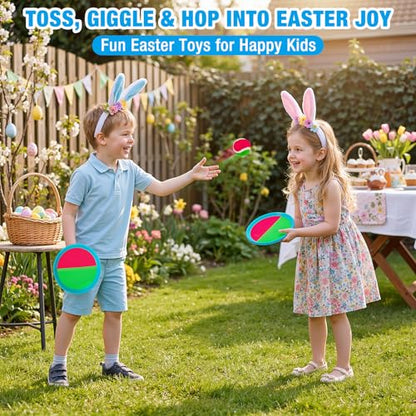Ayeboovi Toss and Catch Ball Game Outdoor Beach Pool Kids Toys Outside Lawn Yard Games for 3 4 5 6 7 8 9 10 11 12 Year Old Girls Boys Toys Birthday Gift Easter Basket Stuffers (2 Paddles 2 Balls) - style: 2 Paddles 2 Balls
