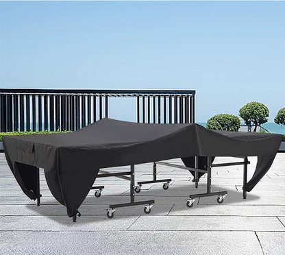 Ping Pong Table Cover Outdoor Waterproof, Table Tennis Cover,Dustproof Silver Coating for Courtyard Terrace(Brown)