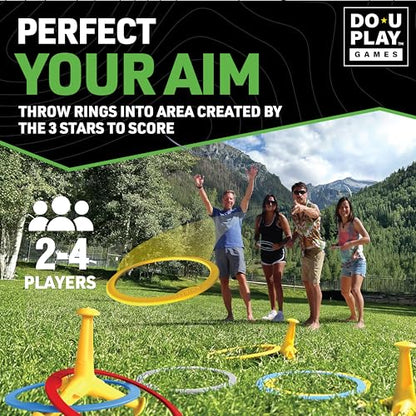 Trigo Portable Ring Toss Game - Indoor and Outdoor Party Games for Kids and Adults - Perfect for Backyard, Camping, Tailgating, Beach, and Indoor Play - 2 to 4 Players - Ages 3+