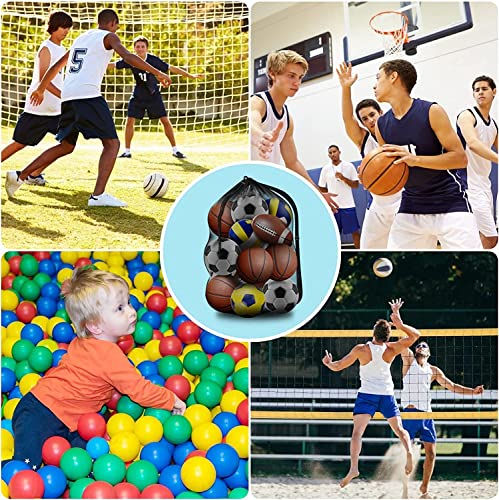 BROTOU Extra Large Sports Ball Bag Mesh, Basketball Bags Team Balls, Adjustable Shoulder Strap, Ball Bags for Holding Soccer, Football, Volleyball, Swimming Gear (30” x 40”) - color: 1PCS