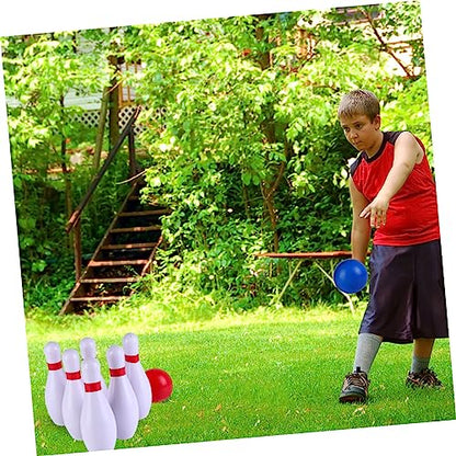 Abaodam 1Set Bowling for Indoor PU Bowling Game with Pins Balls Fun Exercise for Boys Enhances Coordination Observation Skills