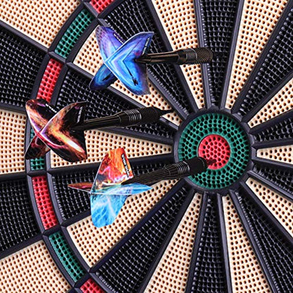 Electronic Dart Board with Cabinet LED Electric Digital Dart Boards for Adults with 12 Soft Tip Darts