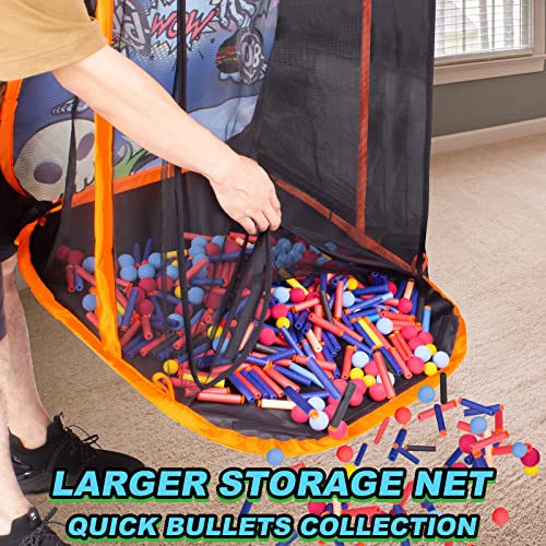 Quanquer Toy Foam Blasters Shooting Practice Target Compatible with Nerf Toy Blasters - Zombie Shooting Target Game with Net - Ideal Shooting Games Toy Gift for Boys Girls Indoor Outdoor Activity