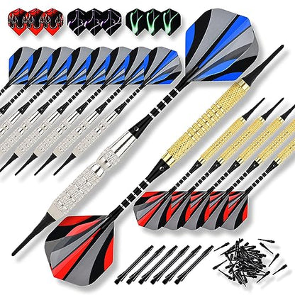 Steel Tip Darts Set 18 Grams15 Pack Steel Barrels - style: s alu15