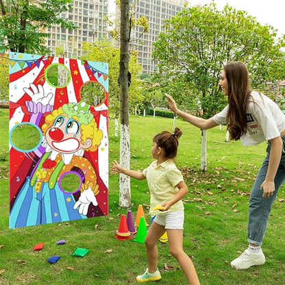 JOYIN Giant Inflatable Bowling and 31PCS 3 in 1 Carnival Play Set for Toddlers & Adults, Outdoor & Indoor Family Fun Games, Lawn Games