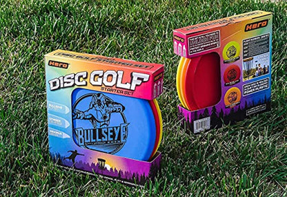 Hero Disc USA Hero 3 Disc Golf Set - Complete Set, Right Handed, Uniflex, Graphite, Red, Yellow, Green - Beginner Friendly, All Ages, All Skill Levels