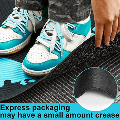 Taiyin Gaming Chair Mat Round Chair Mat for Hardwood Floor Gaming Rugs Antislip Carpet Rug Floor Protector for Room Home Office, 47 Inch