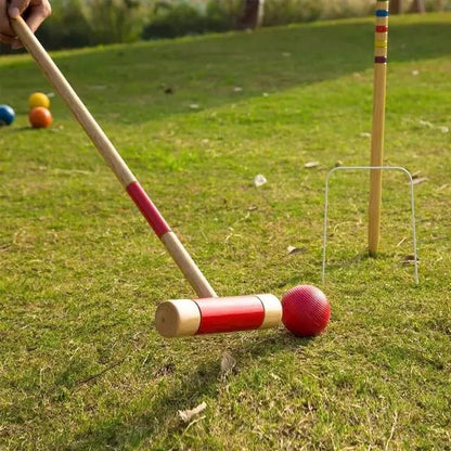 OUTOSS-Croquet Wickets,Set of 9 Pcs,White Plastic Coating with Storage Bag | Durable and Thick Wire Dia. 5MM (0.2 In.), Replacement for Croquet Game, Includes Storage Bag