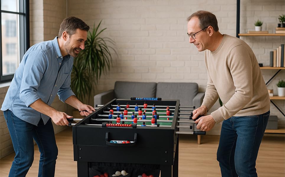 KICK Tetrad 55" 4-in-1 Multi Game Table – Foosball, Billiards/Pool, Air Hockey & Ping Pong - color: Black
