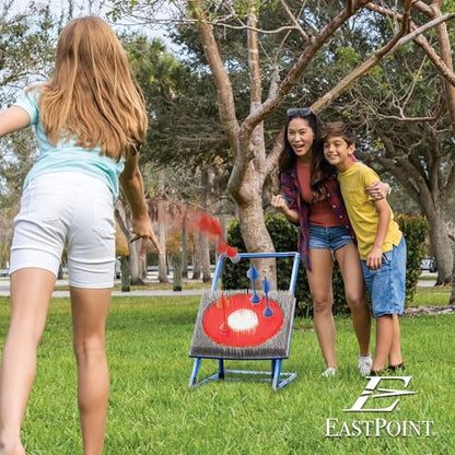 Eastpoint Axe Throw & Lawn Dart Target Sets - Bristle Axe Throwing Target & 2-in-1 Combo Backyard Game for Indoors and Outdoors