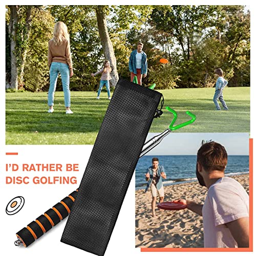 Disc Golf Retriever, Multifunctional Telescopic Accessory Extends to 10 ft with Easy Carry Bag, Starter Kits with Premium Accessories