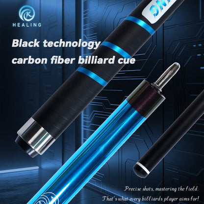 100% Carbon Fiber Shaft Billiard Cue 58" 19-21oz 1/2 Joint Carbon Fiber Pool Cue Stick 12.9mm Cue Tip - color: Blue