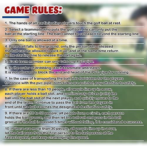 Sratte 1 Sets Team Building Activities Games Teamwork Group Learning Exercise Activities with Half Pipes Golf Balls Storage Bags Teamwork Kit for Adults Teens Field Day Game School Gym Outdoor Sports