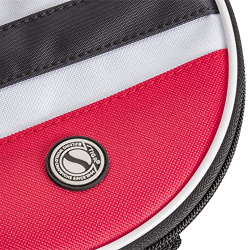 STIGA Ping Pong Paddle Cover – Padded Table Tennis Racket Case with Heavy-Duty Vinyl Construction, Zipper Closure, Reinforced Edge Protection for Travel and Storage - color: Red