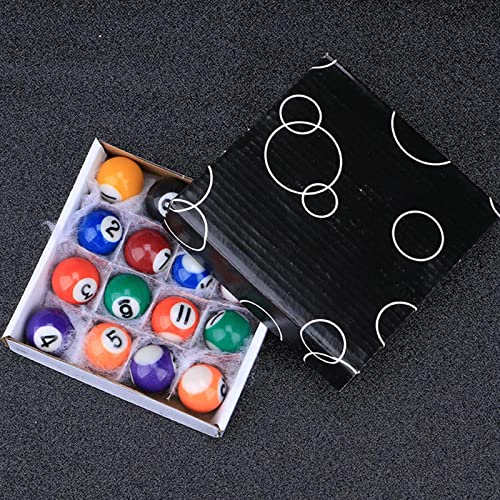 Rulbelok 16Pcs/Pack Pool Ball Polyester Resin 25MM/32MM/38MM Children Billiards Table Set Kid Pool Ball Complete Set Billiard Set Pool Ball Replacement Kids Billiards Cue Pool