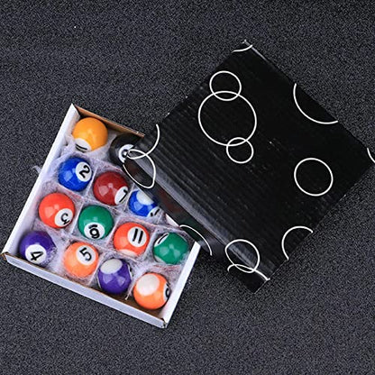 Rulbelok 16Pcs/Pack Pool Ball Polyester Resin 25MM/32MM/38MM Children Billiards Table Set Kid Pool Ball Complete Set Billiard Set Pool Ball Replacement Kids Billiards Cue Pool