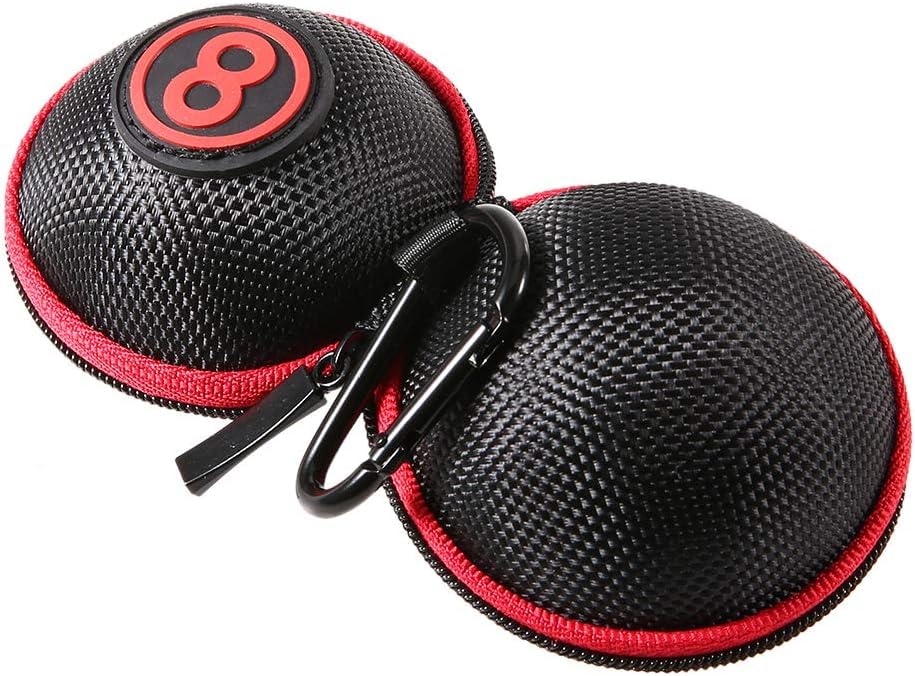 Lixada Cue Ball White1 PCS 57.2MM Clip-On Billiard Ball Holder 6 Red Dot Pool Cue Training Ball for Pool Training Balls with Carabiner Fits 2.2in Balls (Cue Ball Case)