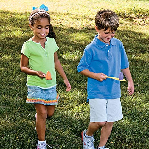 LovesTown 12 PCS Egg Spoon Race Game Sets, Wooden Balance Relay Games for Kids Carnival Birthday Party Outdoor Games (Pack of 2) - size: Medium (Pack of 2)