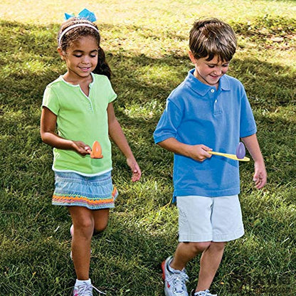 LovesTown 12 PCS Egg Spoon Race Game Sets, Wooden Balance Relay Games for Kids Carnival Birthday Party Outdoor Games (Pack of 2) - size: Medium (Pack of 2)