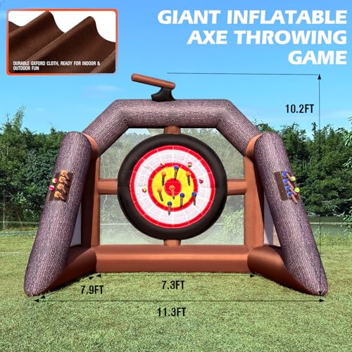 OZIS Inflatable Axe Throwing Game ，Inflatable Ball Toss Target Dart Board for Backyard School Team Birthday Party Events Outdoor Indoor - size: Single Target