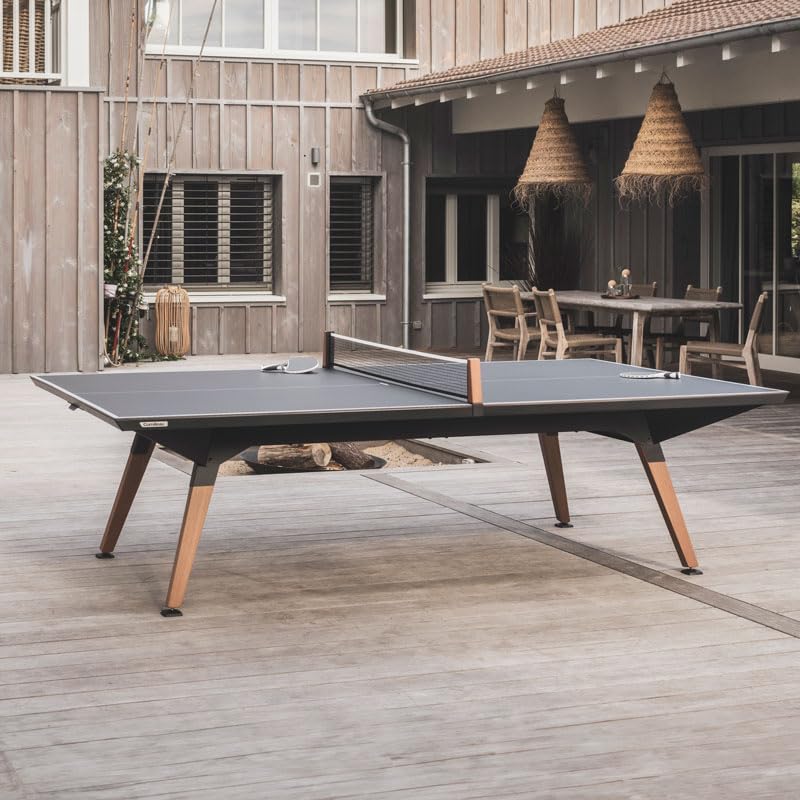 CORNILLEAU - Origin Outdoor Table - Design Ping-Pong Table - Made in France - Convertible - Black
