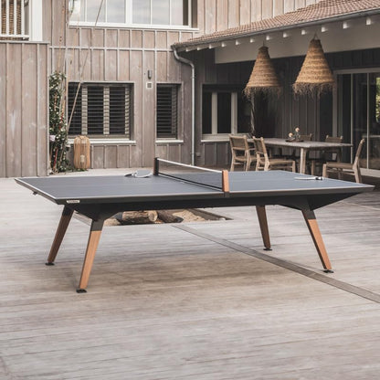 CORNILLEAU - Origin Outdoor Table - Design Ping-Pong Table - Made in France - Convertible - Black