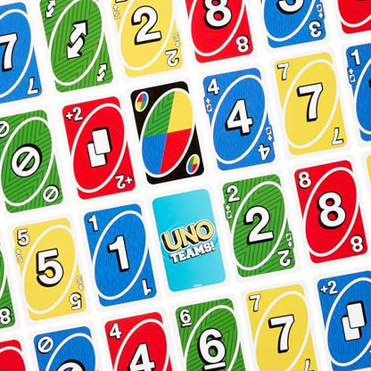 Mattel Games UNO Teams Card Game for Kids, Adults & Family Night, Parties & Travel with Special Rules (Amazon Exclusive) - style: UNO Teams
