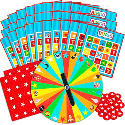 Game Party Road Trip Bingo for Kids Ages 4-8 - Magnetic Travel Bingo Set with Game Boards, Spinner, Pieces, and More