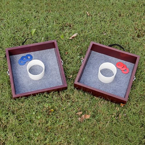Triumph Premium Washer Toss Game - Includes 2 Felt-Lined Washer Boxes and Steel Washers