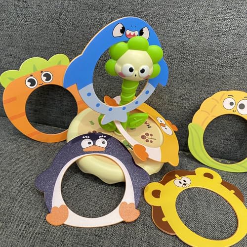 Ring toss Rings, Plastic Rings for Ring toss, Ring Game for Children, Birthday Gift, Tumbler Toy(Green (Sunflower)) - color: Green (Sunflower)