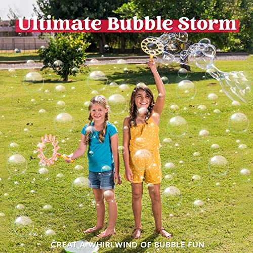 JOYIN Big Bubble Wands Set with with Tray, 21" Giant Bubble Wands Bulk for Kids, Summer, Outdoor Play Period & Birthday Party & Games, 6 Pcs Solution Suitable, Suitable for All Age People - style: Luxury