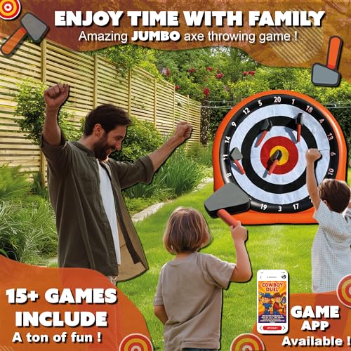 Axe Throwing Game for Backyard – Giant 7ft Inflatable Target w/ 15+ Exclusive Games & Air Pump Included – Outdoor Games for Adults Kids & Family, Carnival & Yard Games | Greenfs - color: New version 2