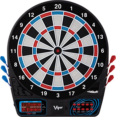 Viper Metropolitan Solid Wood Cabinet & Electronic Dartboard Play-Ready Bundle - color: Mahogany, style: Standard Set