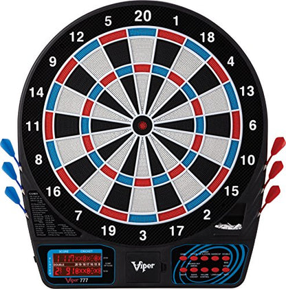 Viper Metropolitan Solid Wood Cabinet & Electronic Dartboard Play-Ready Bundle - color: Mahogany, style: Standard Set