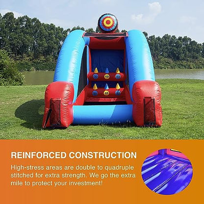 JumpOrange Knock IT Off Archery Target Game Inflatable (with Blower), Kids and Adults, Commercial Grade, Rental Game, Knock Down Targets, Toss Throwing Game, Outdoor Indoor, 15oz PVC Vinyl, <90 LBS - color: Archery