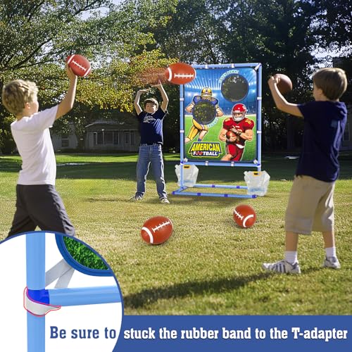 2 Pack of Kids Bow and Arrow Set, Football Toss Game with 4 Inflatable Balls