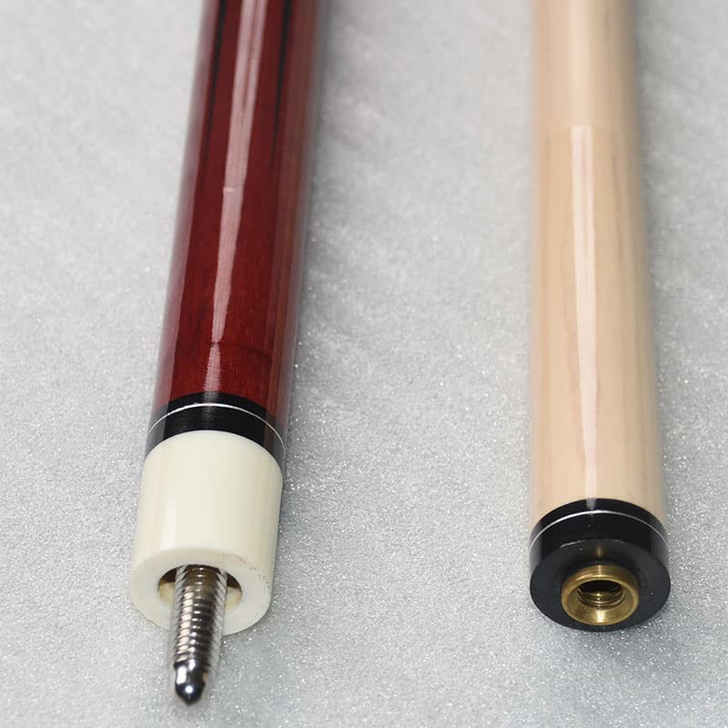 TGA Sports Pool Cues 2-Piece 58 Inch Billiard Cue Sticks 13mm Hard Tip Canadian Maple Cues Set of 2