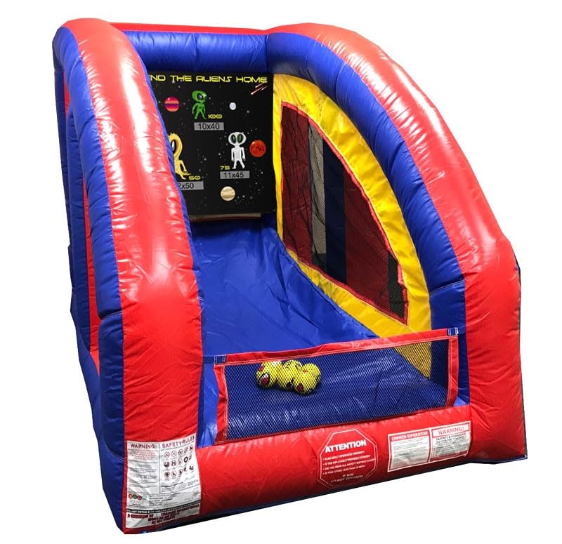 Send The Aliens Home Ultralite Sealed Air Frame Game | Ball and Bag Toss | Includes Frame, Panel, Built-in Blower, Balls, and Bag | for Backyards, Carnivals, Schools, Birthday Parties