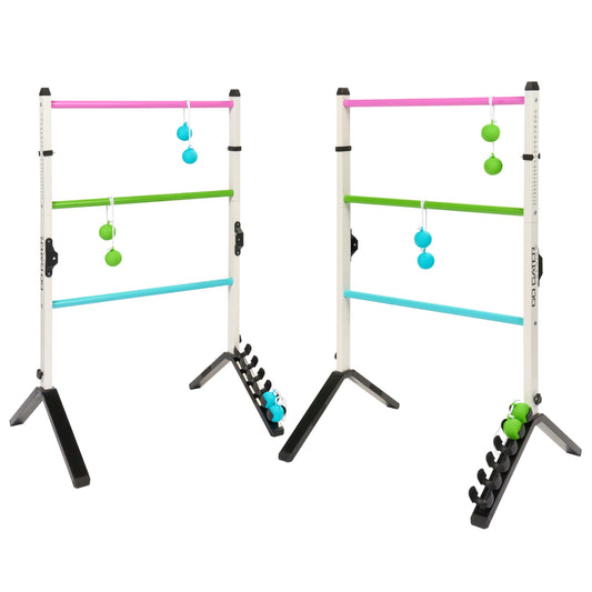EastPoint Sports Go! Gater Premium Steel Ladderball Set - Features Sturdy Steel Material, Built-in Scoring System, Complete with All Accessories - color: White/Gelato
