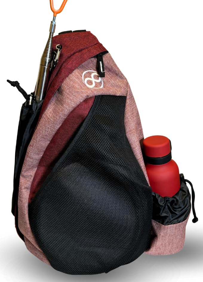 Tournament Slinger Bag | Carries 6-12 Disc Golf Discs | Includes Extra Pockets for Retriever and Mini