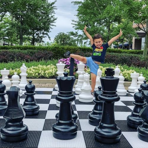 MegaChess Giant Chess Game Board - Plastic - Giant Size - Compatable 25 Inch 37 Inch and 49 Inch Giant Chess Sets 10 Inch Giant Checkers