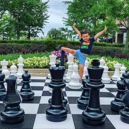 MegaChess Giant Chess Game Board - Plastic - Giant Size - Compatable 25 Inch 37 Inch and 49 Inch Giant Chess Sets 10 Inch Giant Checkers
