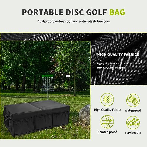 Disc Golf Storage Bag Durable Large Capacity with Dividers and Multi Side Pockets, Black - style: 24 X 15 X 10 Inch
