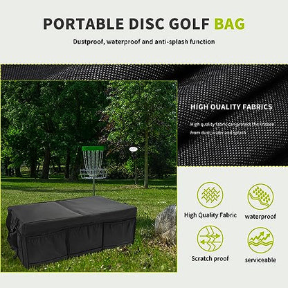 Disc Golf Storage Bag Durable Large Capacity with Dividers and Multi Side Pockets, Black - style: 24 X 15 X 10 Inch