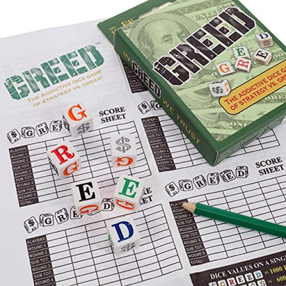 TDC Games Greed Dice Game - Great for Party Favors, Stocking Stuffers, Travel, Camping, for Adults and Families - size: Travel